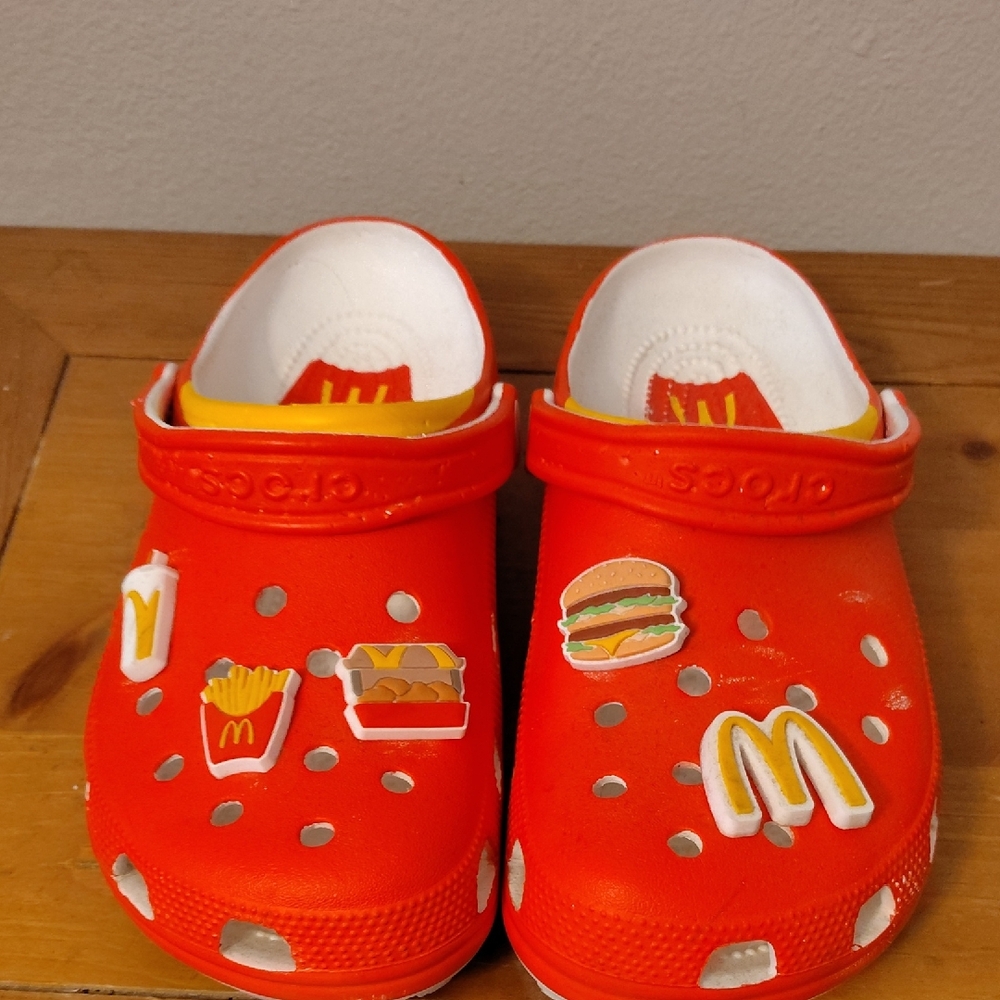 McDonald's CROCS Red with Fun Icons